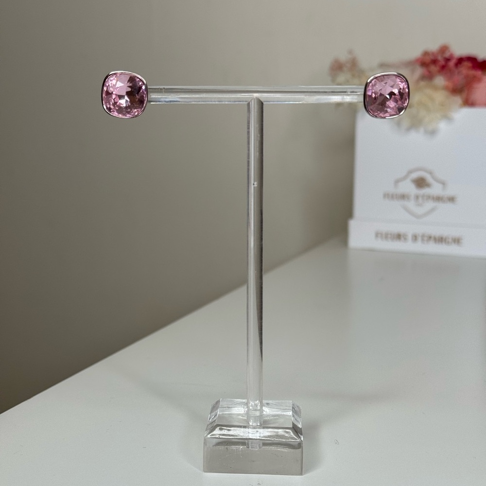 Pink Stud Gem Earrings NWT